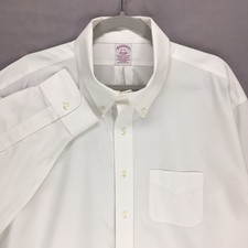 Brooks Brothers Dress Shirt Men 18-34 Traditional Supima Cotton Stretch Non Iron