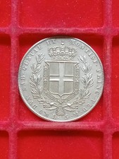 Regno di Sardegna Lire 5 1835 Riconio/Restrike in materiale antimagnetico.