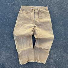 Vintage Late 70s Carhartt Double Knee Tan Carpenter Pants Size 32 X 26