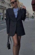 Mugler X H M HM Oversized Wool Blazer Jacket Black Size XS
