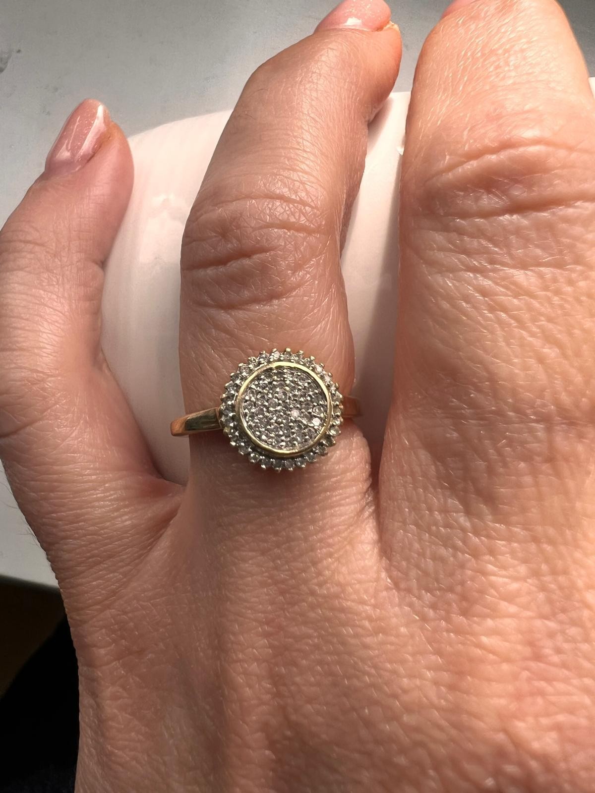 9ct Gold Diamond Ring Size K 1/2 Hallmark Engagement Solitaire April 2.3g image 5
