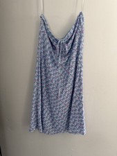Free People Dress NWT Strapless Halter Sz M Purple Blue