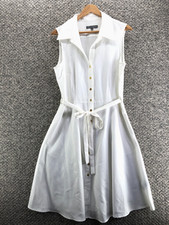 Sharagano Midi Sleeveless Dress White Womens ...