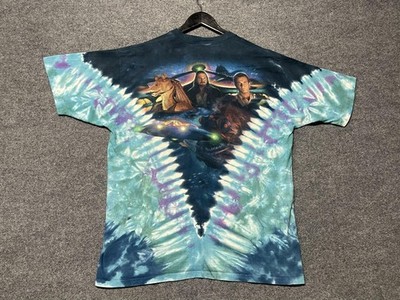 Vintage Star Wars Liquid Blue Shirt Mens XL Blue Tie Dye Jar Jar Graphic Tee