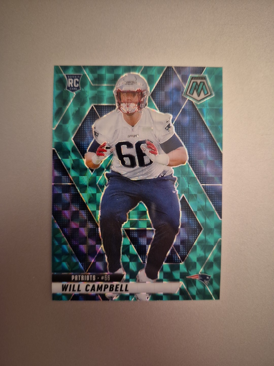 2025 Panini Mosaic - Rookies Will Campbell #378 Green Mosaic Prizm (RC)