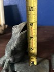 VTG Pair of 2 SPI Bronze Patina Cast Metal Singing Frog Open Mouth Bookends — photo 6