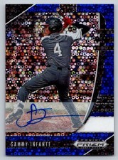 2020 PRIZM BLUE AUTO AUTOGRAPH SAMMY INFANTE ROOKIE CARD #20/25