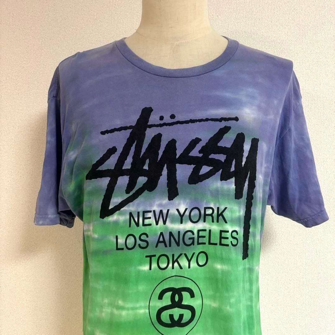 Stussy Tie Dye T-shirt L Long Length World Tour thumbnail 7