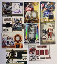Lot (9) Jeff Garcia DeShaun FosterGame Used Football Cards with Autographed