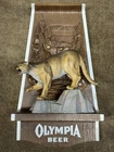 Vintage Olympia Beer Mounted Full Cougar Plaque Wall Sign Advertisement - NICE!!