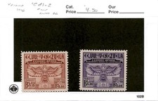 Venezuela, Postage Stamp, #CB-CB2 Mint Hinged, 1942