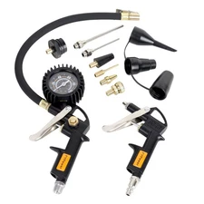 10 Pieces Heavy Duty Air Compressor Accessory Kit, 100PSI Tire Inflator with ...