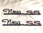 1963-64 Chevrolet Nova SS Two Quarter Panel Super Sport Emblems 3832828 NOS GM