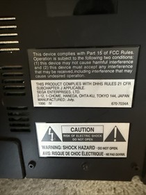 Sega Saturn Model 2 MK-80000A Console W/ New Controller/cables/battery - Lot 4