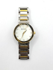 Bulova MOP Dial Two-Tone Stainless Steel Quartz Ladies Watch 98P180