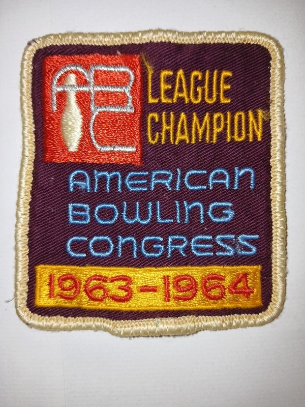 Vintage American Bowling Congress 1963-1964 League Champion patch.