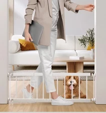 Pet Dog Baby Gate 18"-45" Pressure Mount Extra Wide Short Step Over Dog Gate