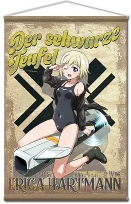 Tapestry Erika Hartmann newly drawn B2 tapestry ''Strike Witches ROAD to BERLIN''