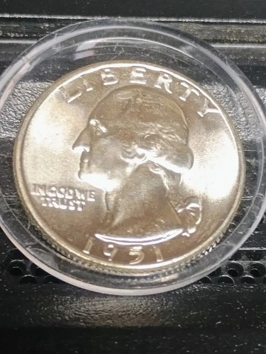 Brilliant Uncirculated Mint State 1951-D Silver Washington Quarter