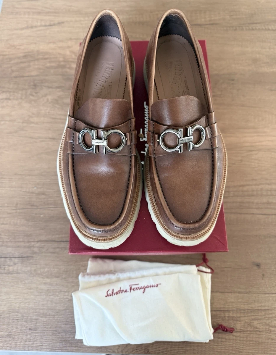 Salvatore Ferragamo Loafer Brown Casual Shoes for Men for sale | eBay