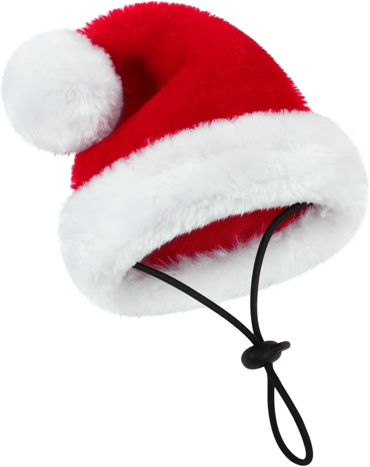 SANTA HAT FOR PETS DOG CAT CHRISTMAS HOLIDAY - Image 3 of 4