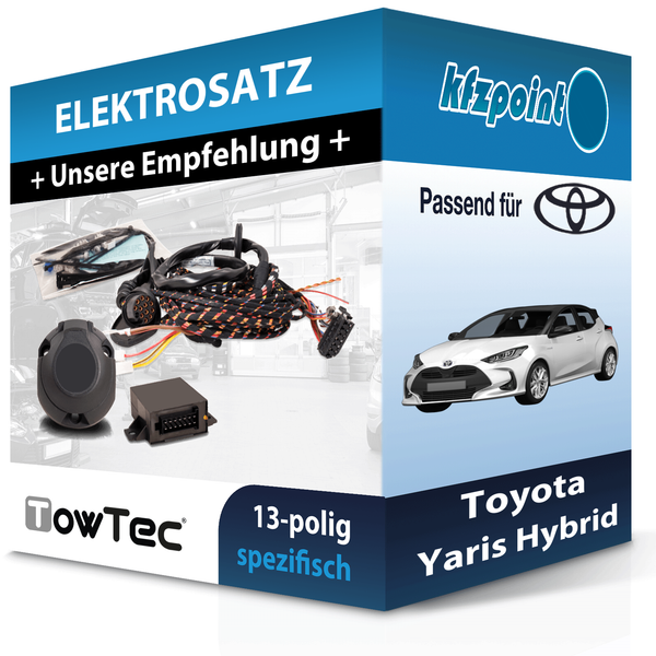 Towtec E-Satz 13Polig Fahrzeugspezifisch Passend für Toyota Yaris Hybrid NEU-image
