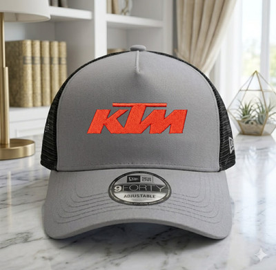 KTM Logo Embroidered Trucker Hat Snapback Adjustable Baseball Cap Mesh