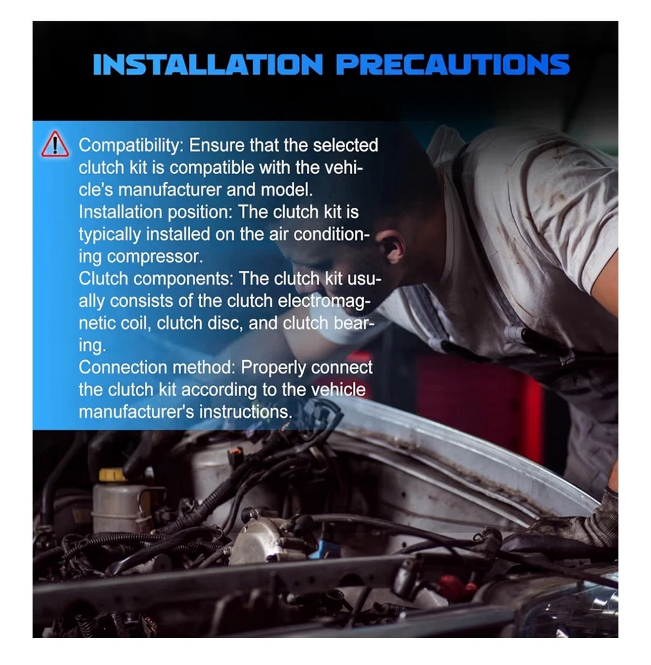 Kit de embreagem compressor 11316C A/C 2011–2017 Ford Mustang 5.0L 5.2L substituição original do equipamento original - Imagem 3 de 4