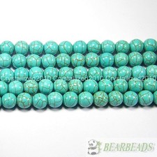 Wholesale 3 Strands Howlite Turquoise Gemstone Round Loose Beads 4mm 6mm 8mm 16"