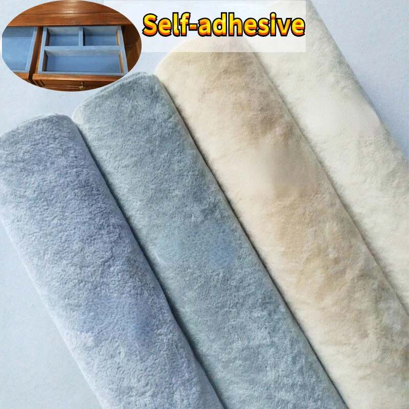 Self Adhesive Ice Velvet Fabric Flocking Liner DIY Car Interior Sticker - Image 4 of 4