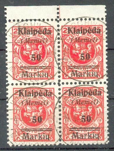 Memel 131 block of four used 60EUR (36160