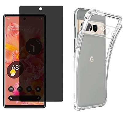 Case Cover + Tempered Glass Anti Spy for Google Pixel 7 / 7A / 8A 9 Pro