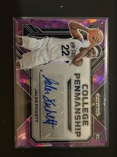 2023 PANINI PRIZM DRAFT PICKS COLLEGE PENMANSHIP PURPLE ICE JALEN PICKETT