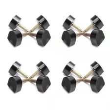 8 Pairs TPU High Heel Tips 3mm Pin, 7x7mm U-Shape Shoe Repair Caps, Black