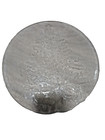 Christmas Tree clear glass Holiday round serving platter star gift xmas 12"