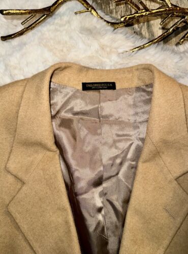 PATRICK JAMES Tan-Cream 100% Camel Hair Jacket Blazer Size 46L Made In USA - Picture 3 of 14