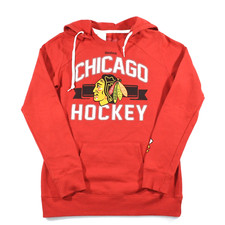 Chicago Blackhawks NHL Women's Medium Hoodie Sweatshirt Red Logo Sleeve Reebok