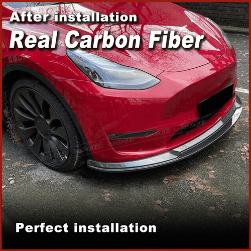 Carbon Frontlippe Spoilerschwert Frontspoiler Passt für Tesla Model Y 2019-2024 - Bild 4 von 10