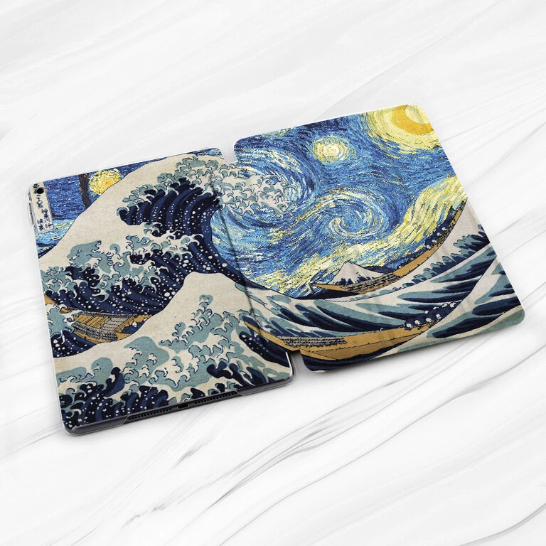 Funda artística Van Gogh Kanagawa Great Wave para iPad 10.2 Air 4 5 Pro 9.7 11 12.9 Mini Foto 2 de 3
