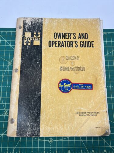 Hyster C530A Pneumatic Roller Compactor Service Manual Owner Guide Book. ST11