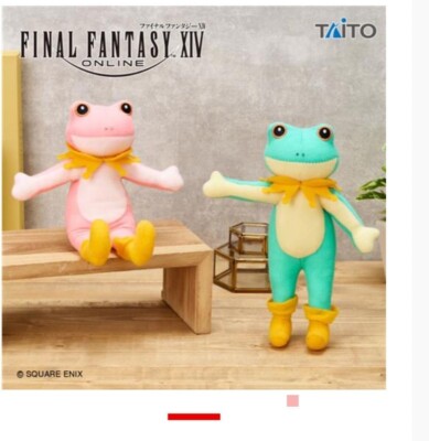 Final Fantasy XIV Posing Plush Toad Suif set Pink Green FF 14