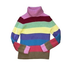 Colorful Kids Turtleneck Sweater Size S 5/6 By The Childrens Place