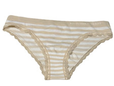 New Victoria's Secret VTG 2013 Seamless Ruffle Cheekini Bikini Panty Nude Medium