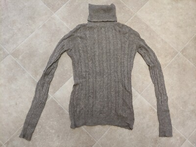 Subdued UK 14 Medium Damen Designer grau Rollkragenpullover italienische Wolle