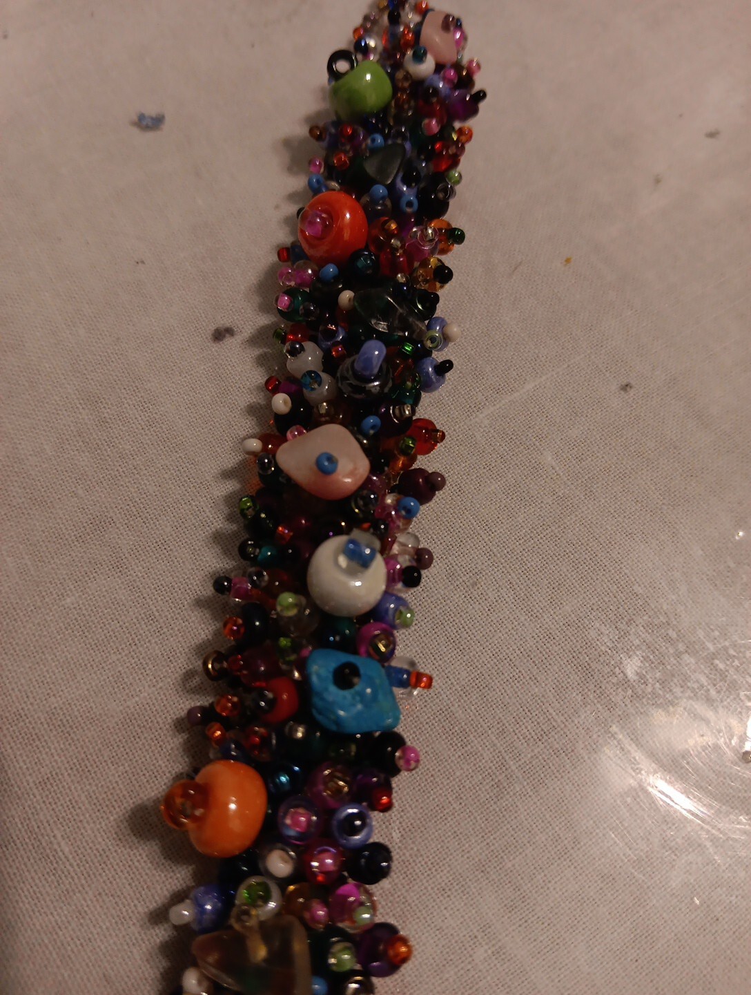 Multi-colored beaded bracelet with different ston… - image 3