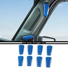 8X Interior A/B Pillar Handle Grab Bar Cover Trim For Jeep Wrangler JL JT 18-23