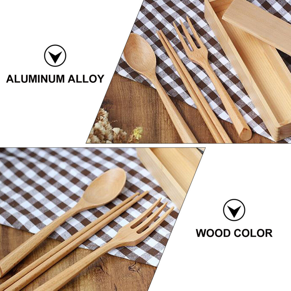 Wooden Tableware Set Utensils for Eating Cucharas Y Tenedores Beech eBay