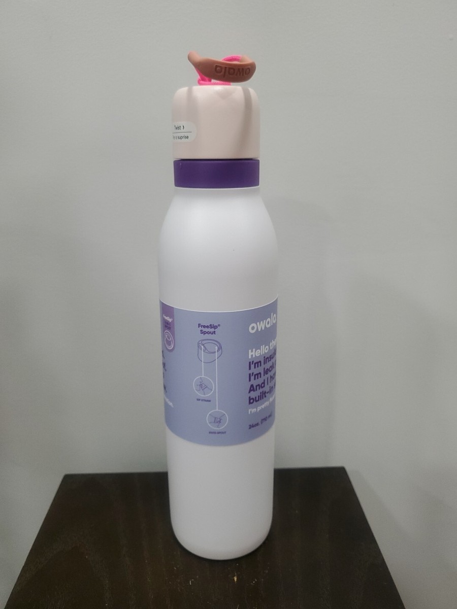 Owala Twist Hint of Grape Stainless Steel Water Bottle with Twist Clasp, 560 ml Owala Twist Hint of Grape Stainless Steel Water Bottle with Twist Clasp, 560 ml
