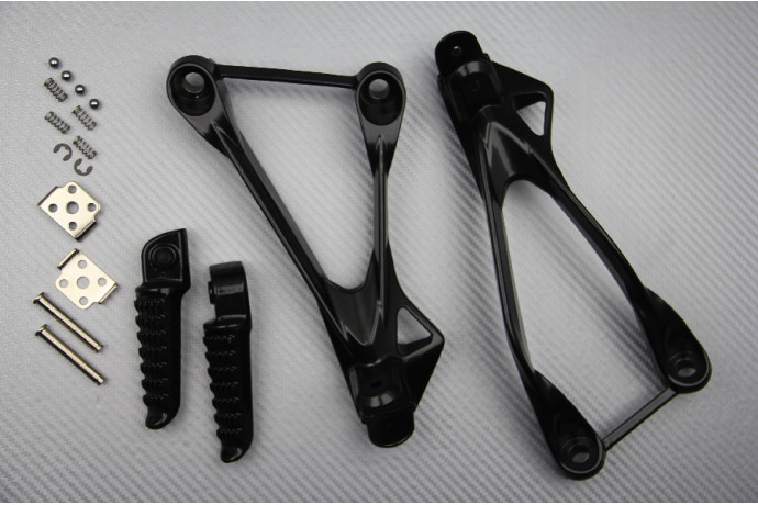 Repose-pieds arrière noirs pour moto Kawasaki ZX6R 2005-2006 passager