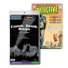 200 Resealable BCW Regular/ Silver Comic Book Bags Protection Sleeves Long Term
